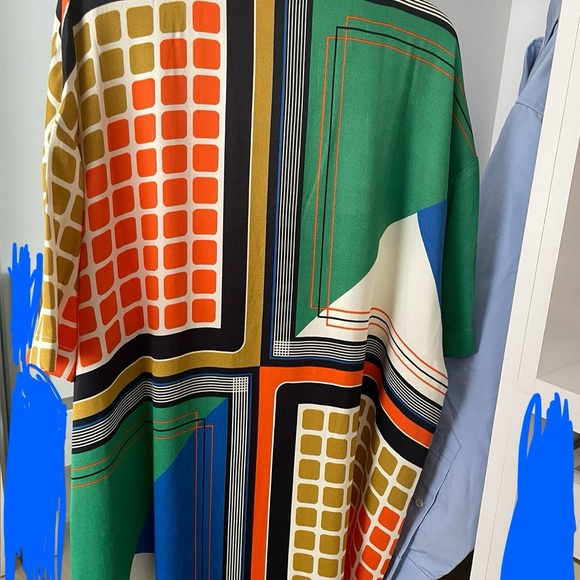 Colorful Geometric Patterned Blazer - Picture 4 of 6